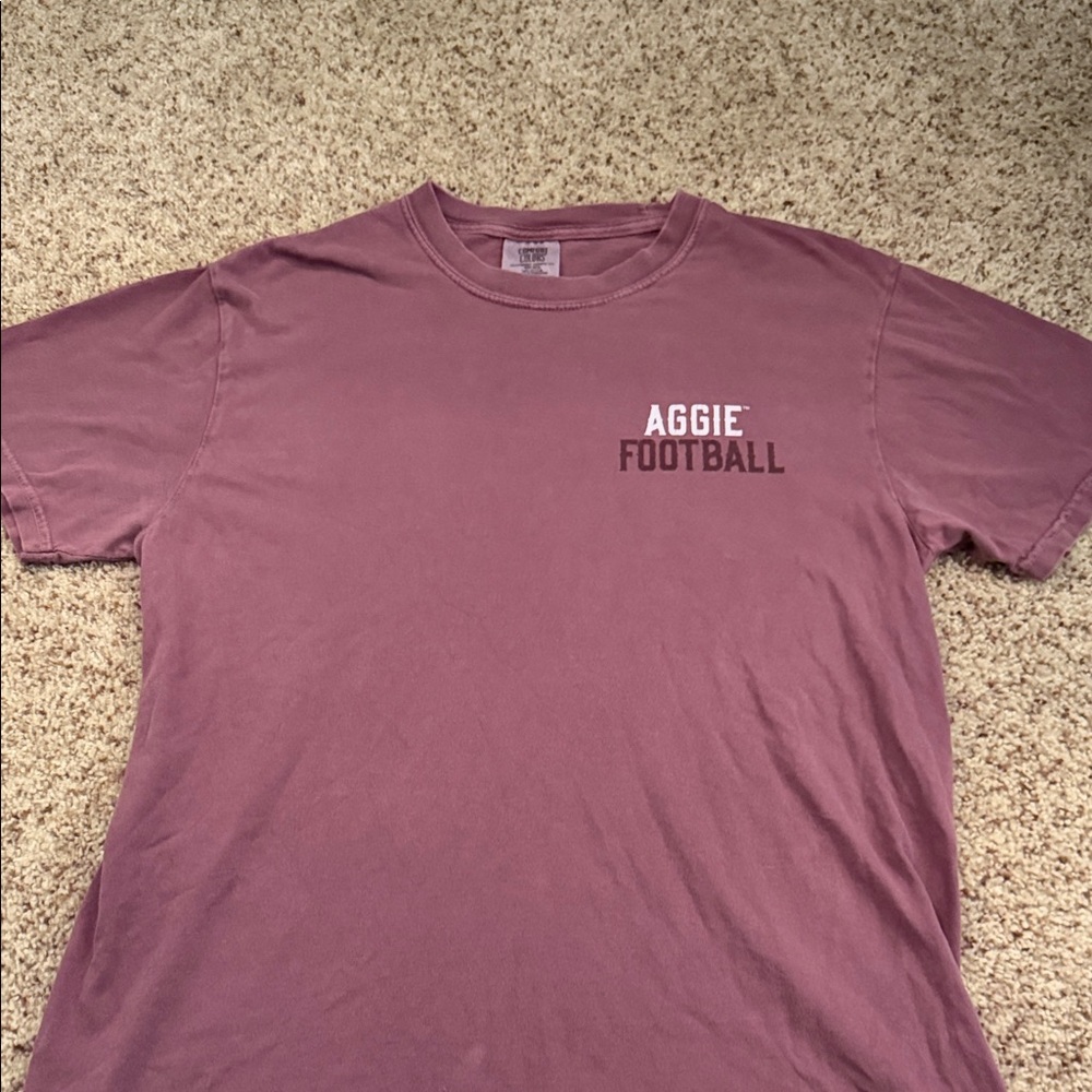 Comfort Colors Maroon Aggie Football Tee